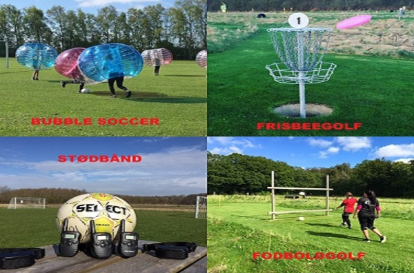 Bubble Soccer, Fodboldgolf, Frisbeegolf, 5-kamp og Stødbånd - Kolding